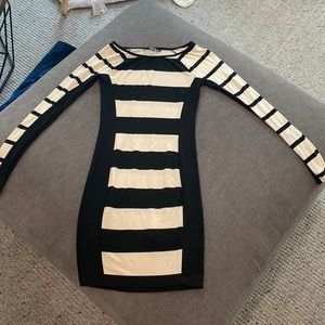 Armani Exchange bodycon style LS cotton dress